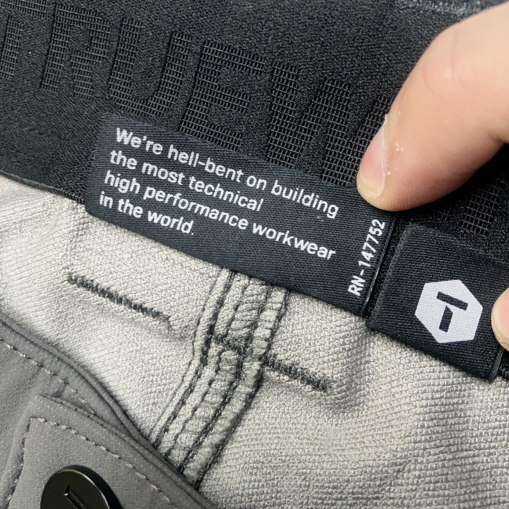 Truewerk Pants Gray T1 Pro WerkPant With Knee Pads Nylon Cargo Mens 32x34 - Picture 6 of 12